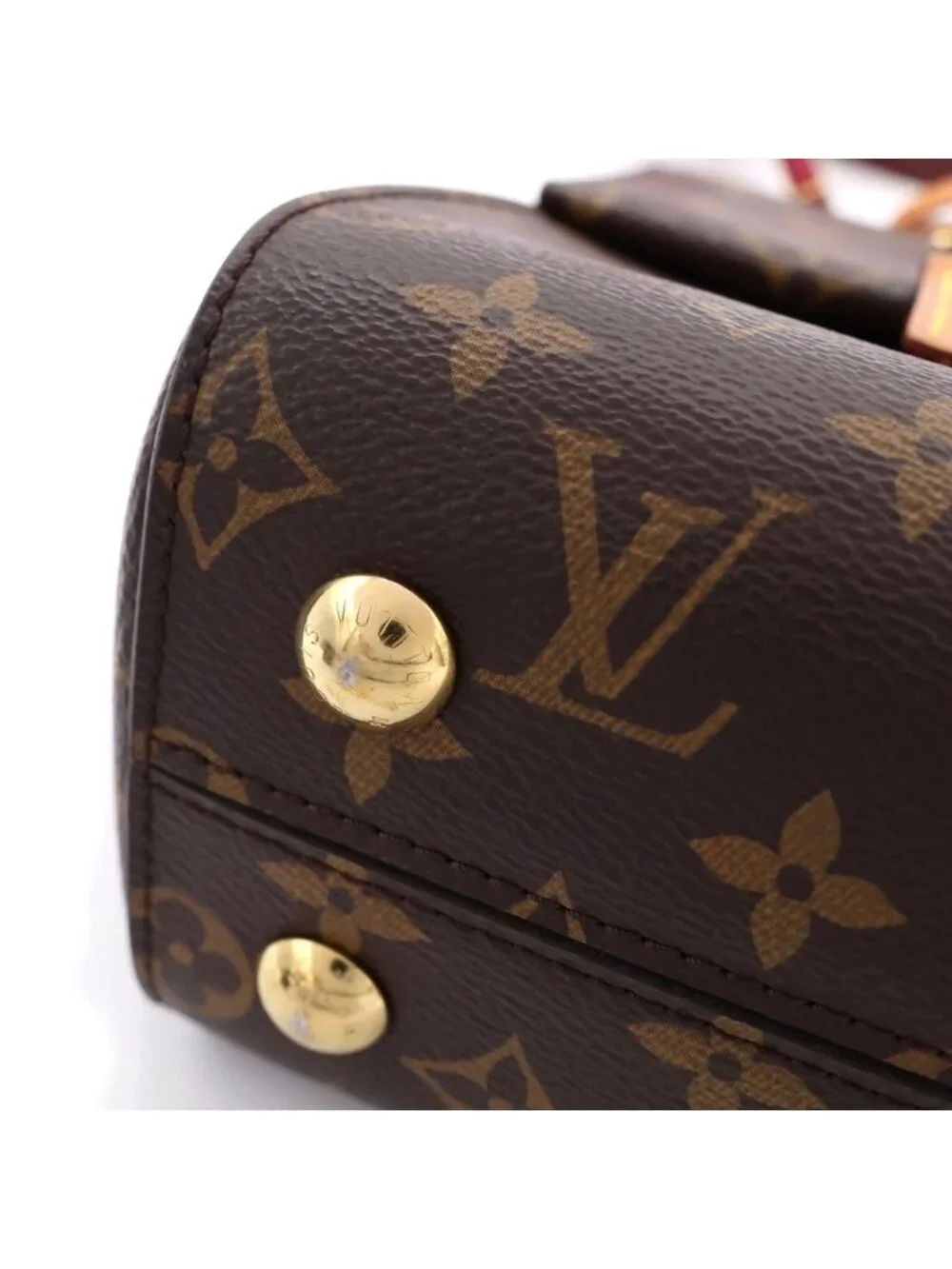 Louis Vuitton Cluny BB Handbag 2-Way Back Monogram Leather Brown Pink
